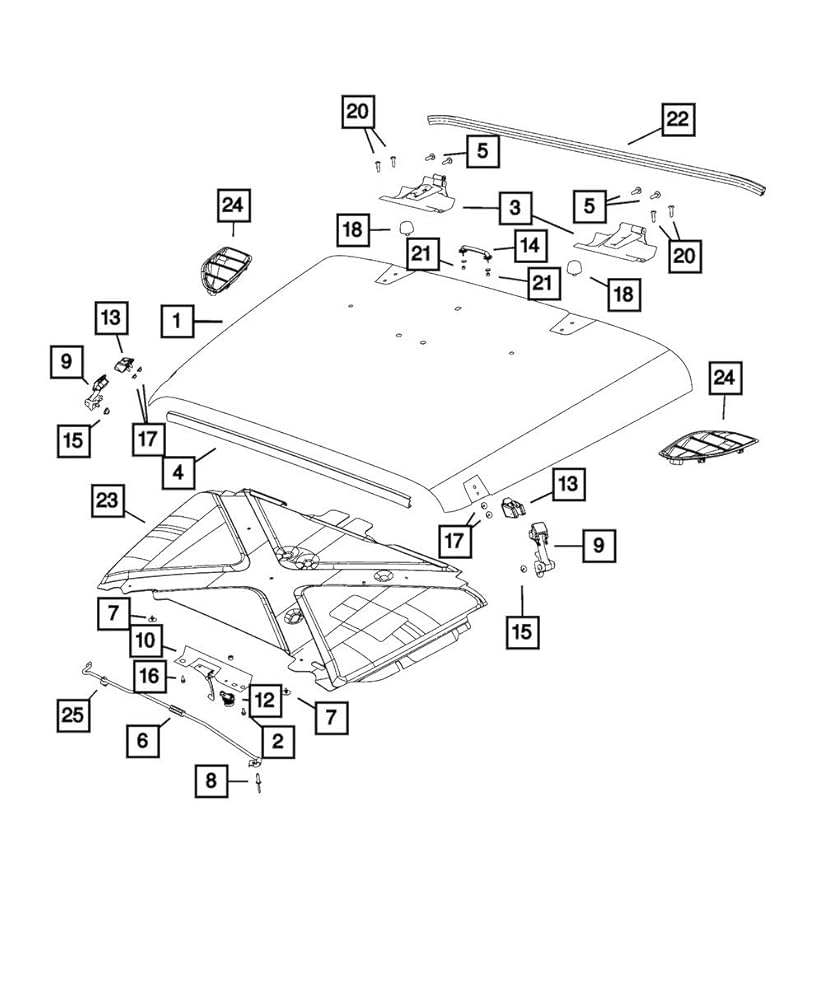 Amazon.com: Mopar 55395653AG LATCH HOOD : Automotive